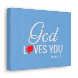 God Loves You Christian Canvas Art