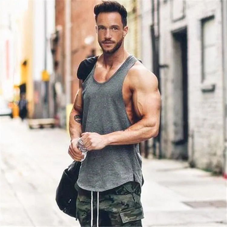 Golds gyms clothing Brand singlet canotte bodybuilding stringer tank top men fitness T shirt muscle guys sleeveless vest Tanktop
