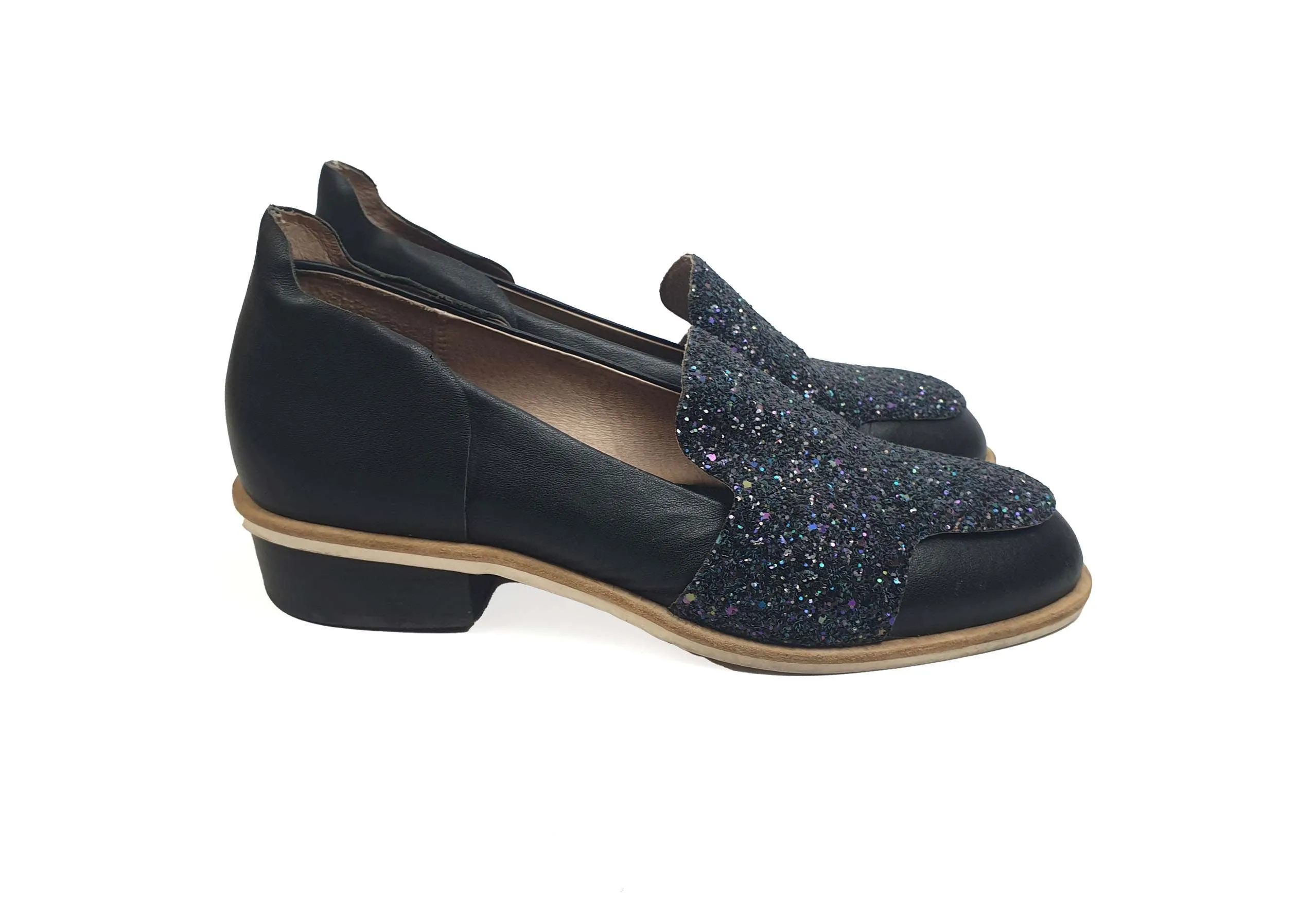 Gorman navy loafers with lovely sparkly tops size 39