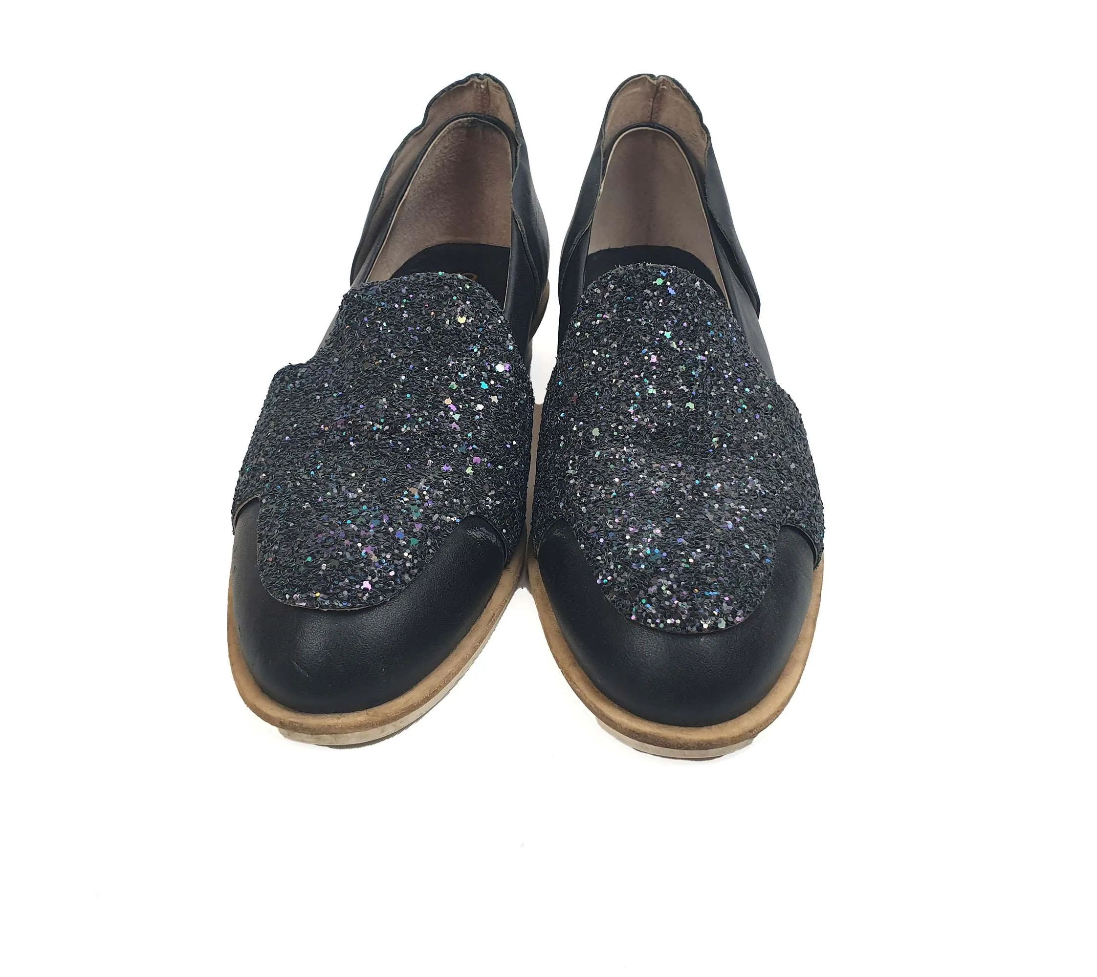 Gorman navy loafers with lovely sparkly tops size 39