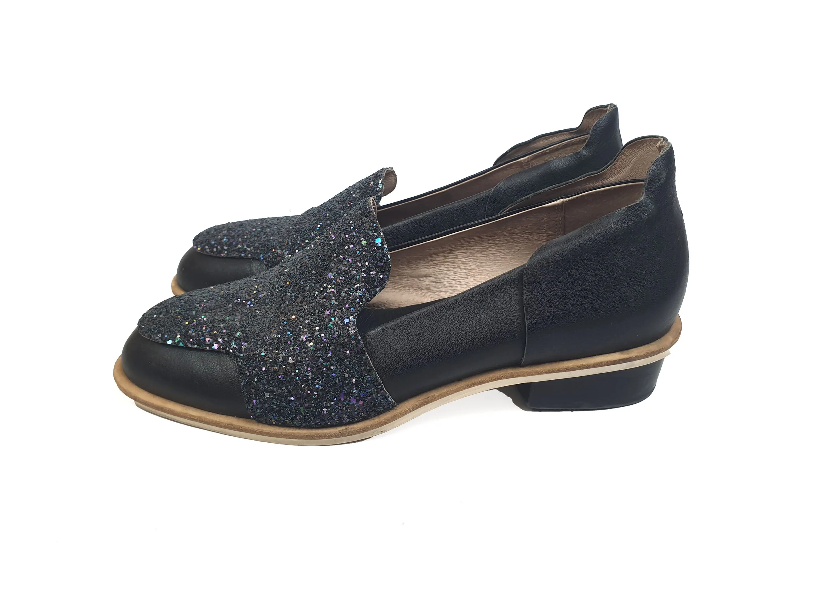 Gorman navy loafers with lovely sparkly tops size 39