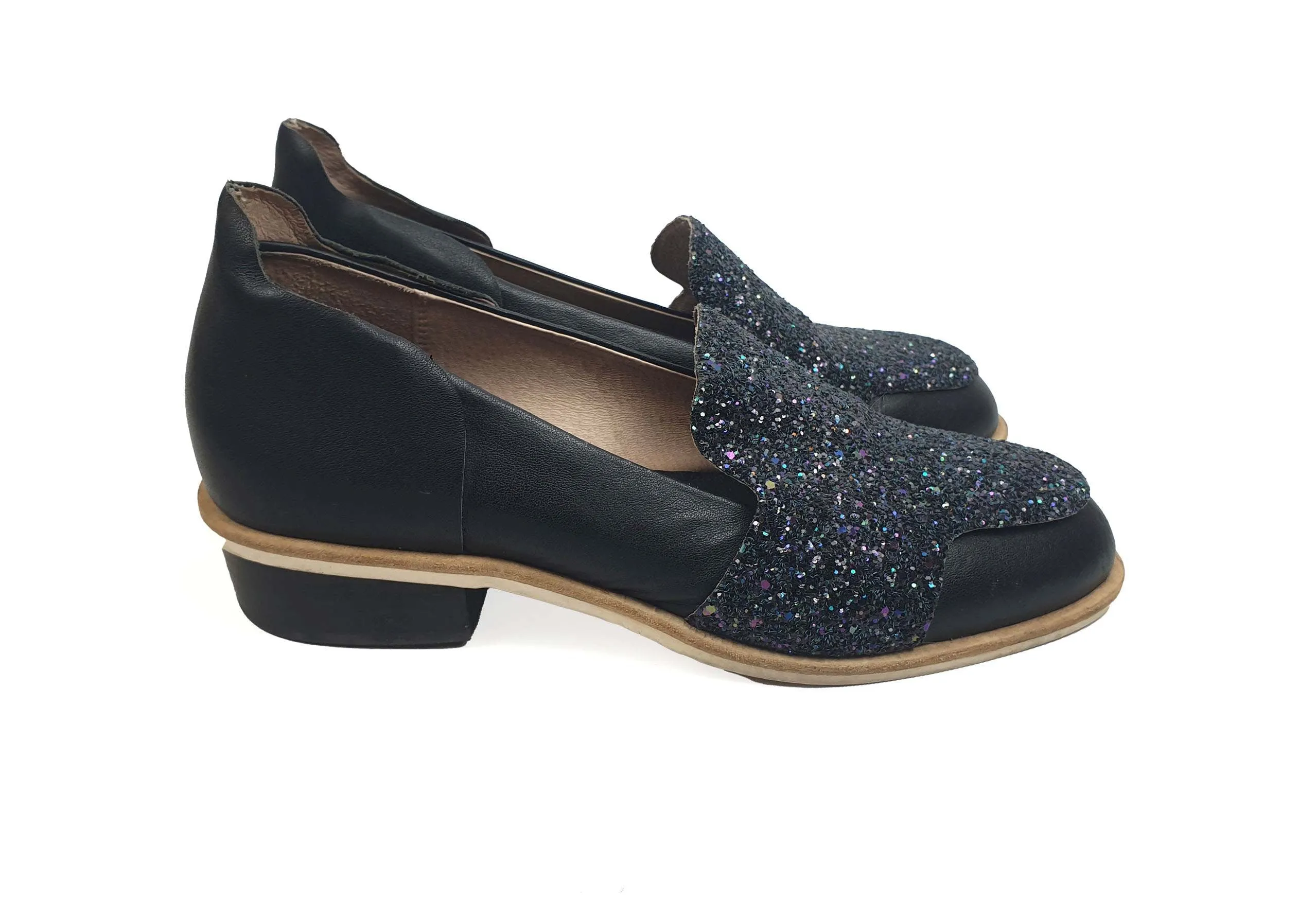 Gorman navy loafers with lovely sparkly tops size 39