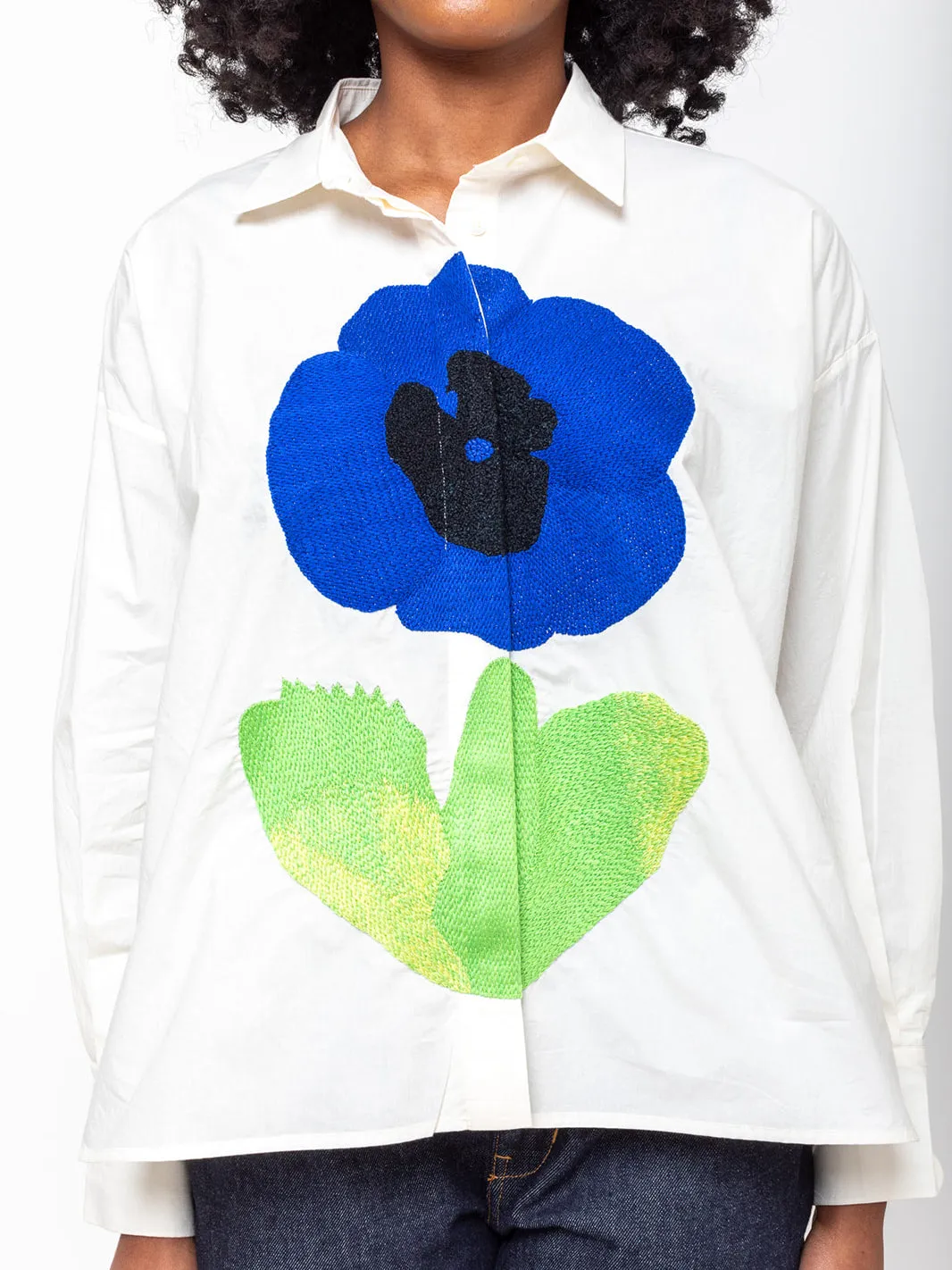 Greta Shirt - White Coquelicot