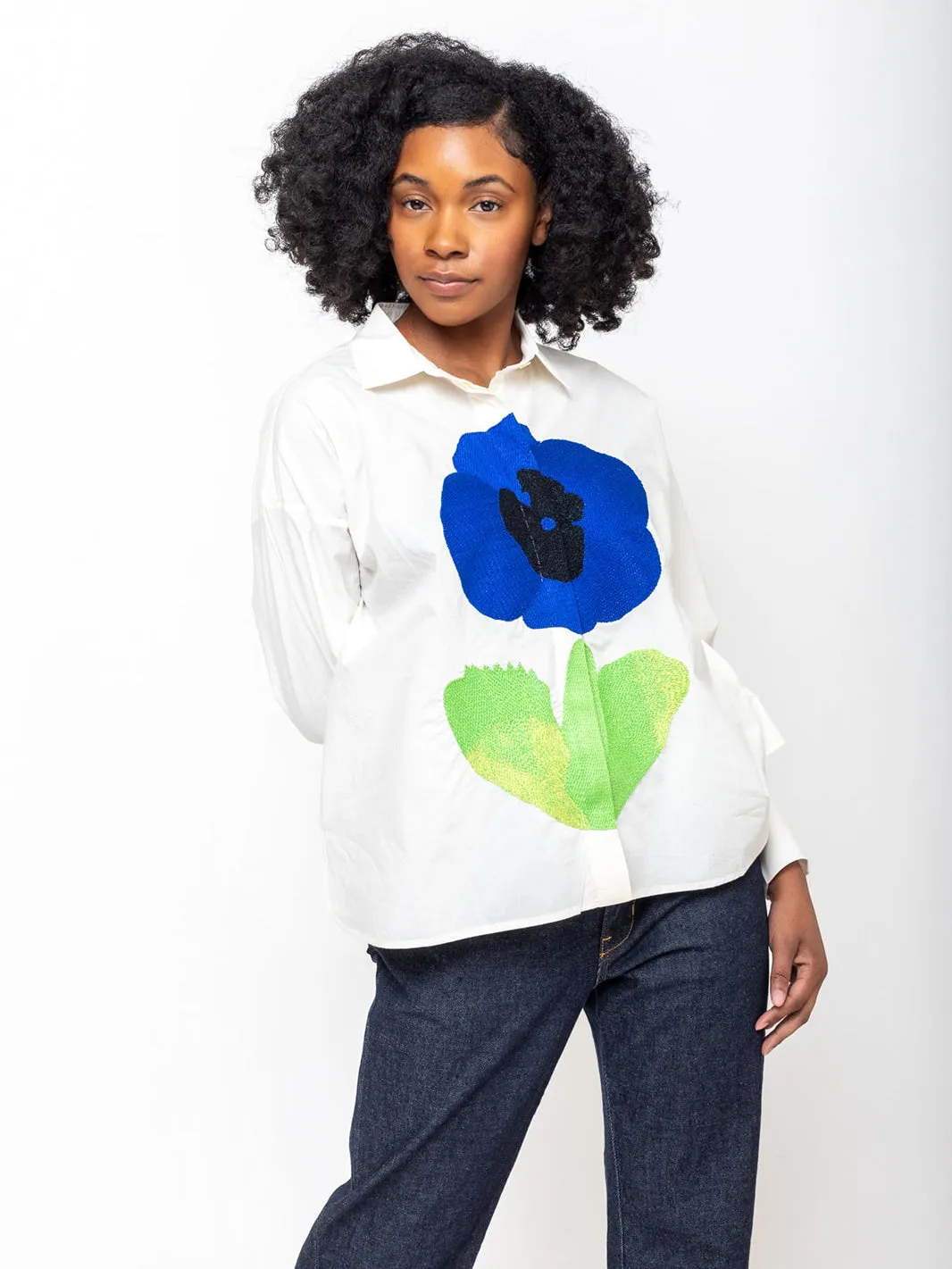 Greta Shirt - White Coquelicot