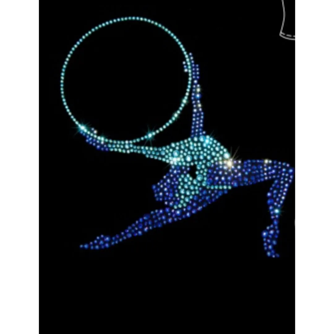 Gymnastics racerback tank top with crystals
