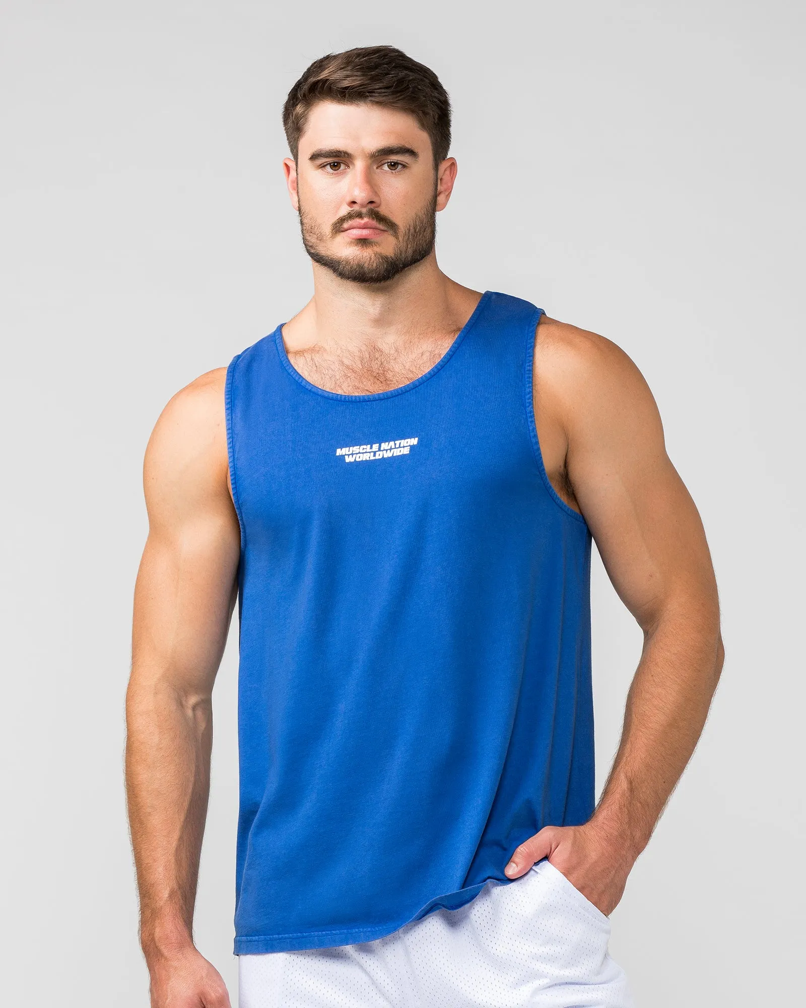 H-Back Represent Tank - Washed Bondi Blue