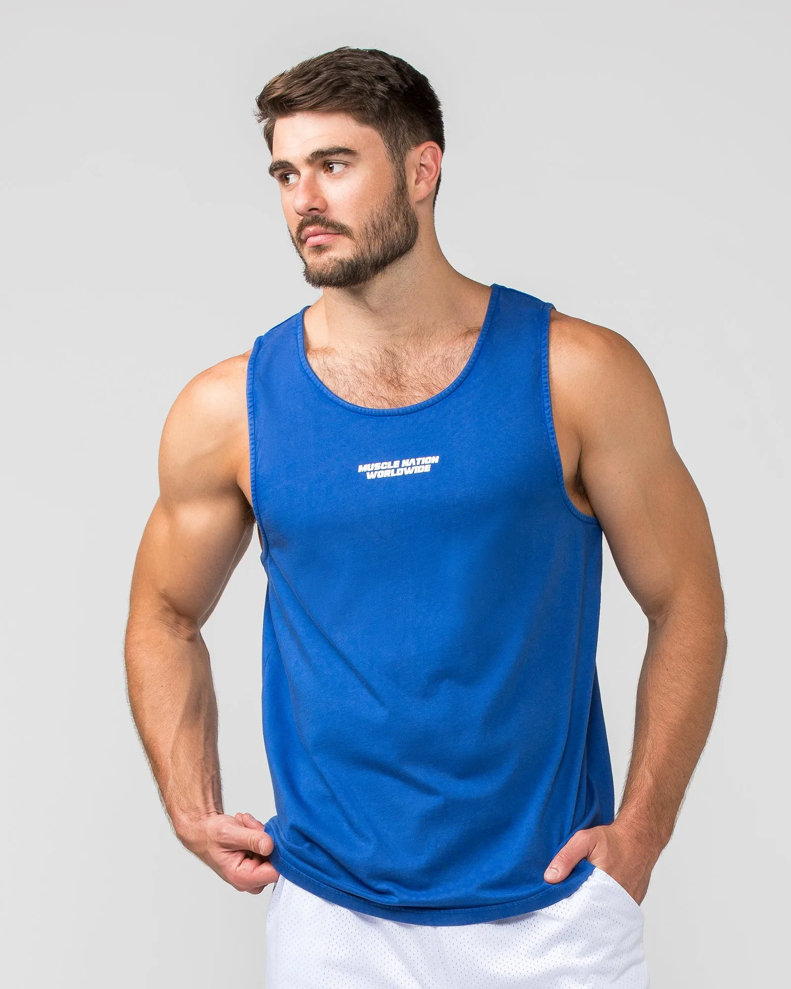 H-Back Represent Tank - Washed Bondi Blue