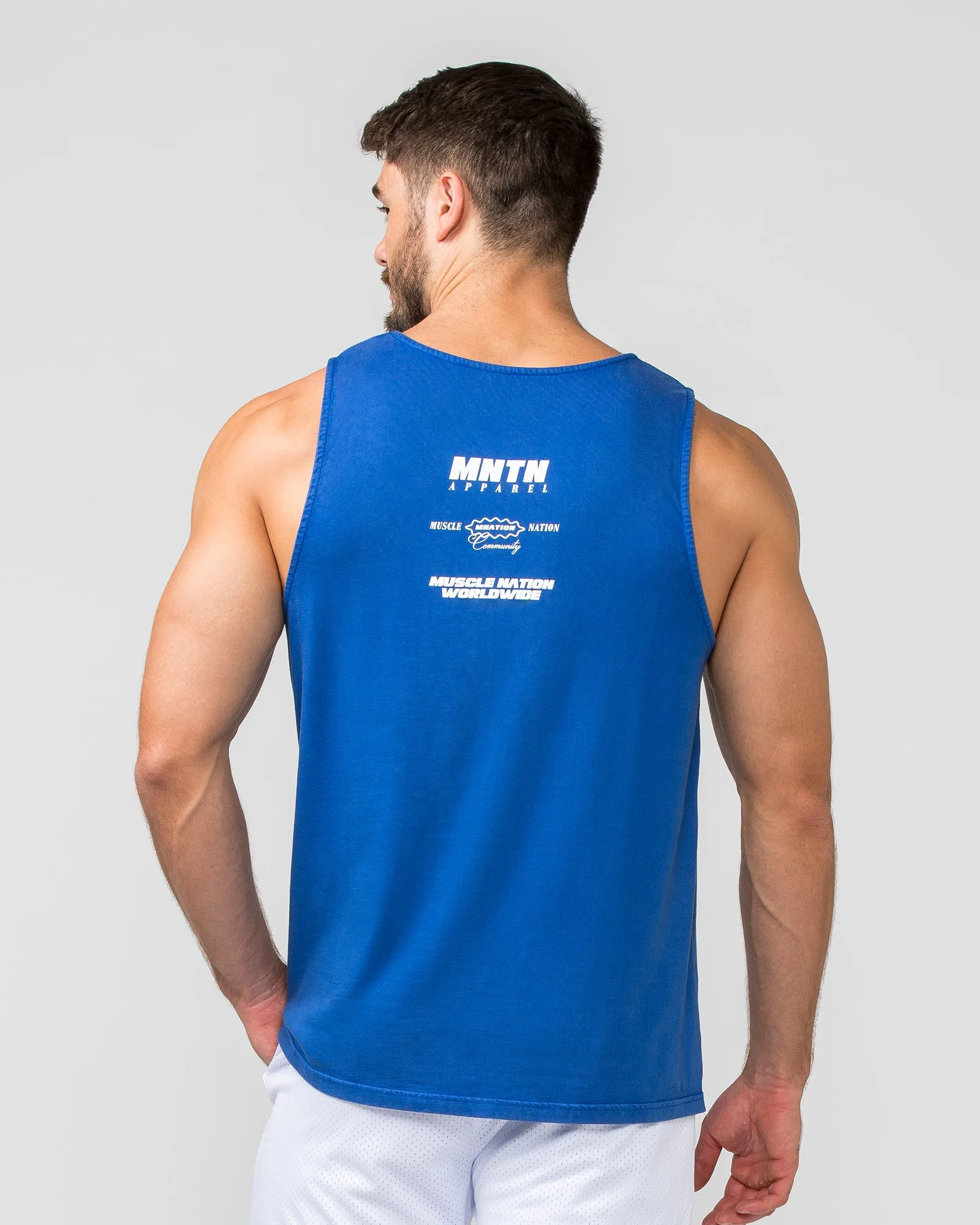 H-Back Represent Tank - Washed Bondi Blue