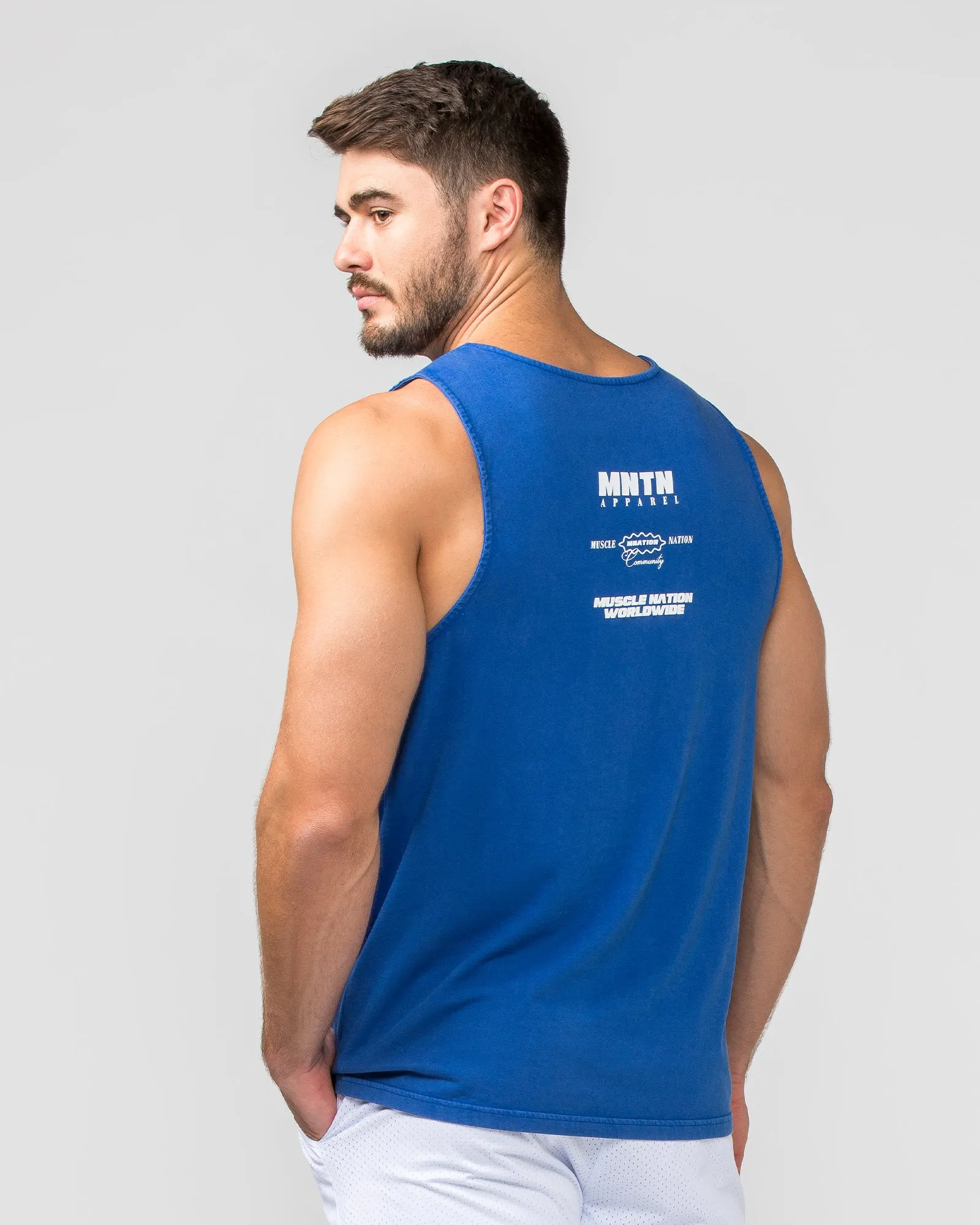 H-Back Represent Tank - Washed Bondi Blue