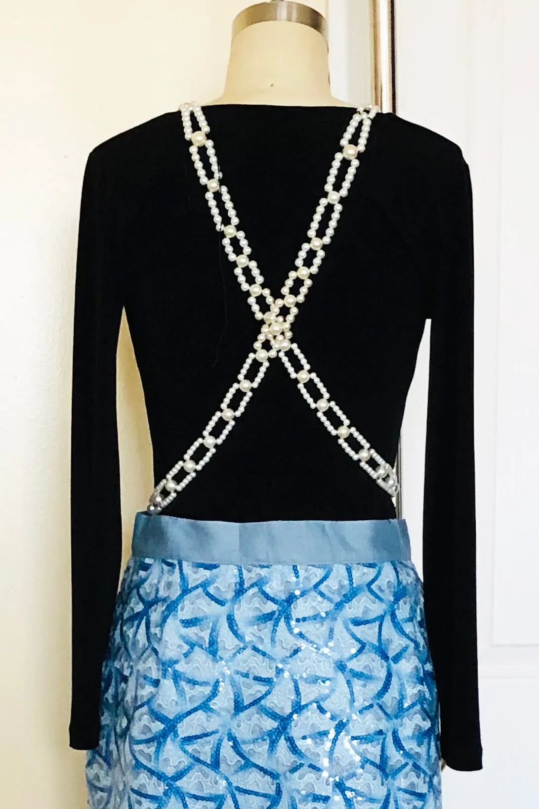 Hand Beaded Artistic Upcyled Tee (Style # T213J)