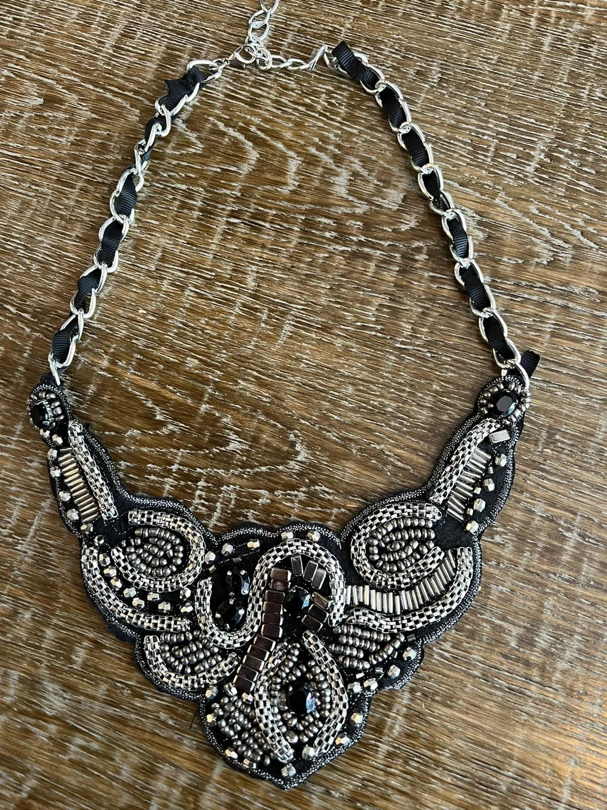 Handmade Beaded Bib Necklace