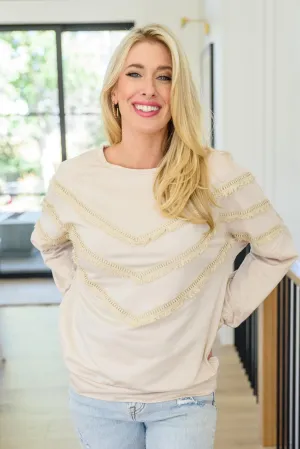 Hazel Blues® | Into The Fringe Top in Beige