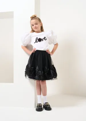 Heidi White Love Corsage Top