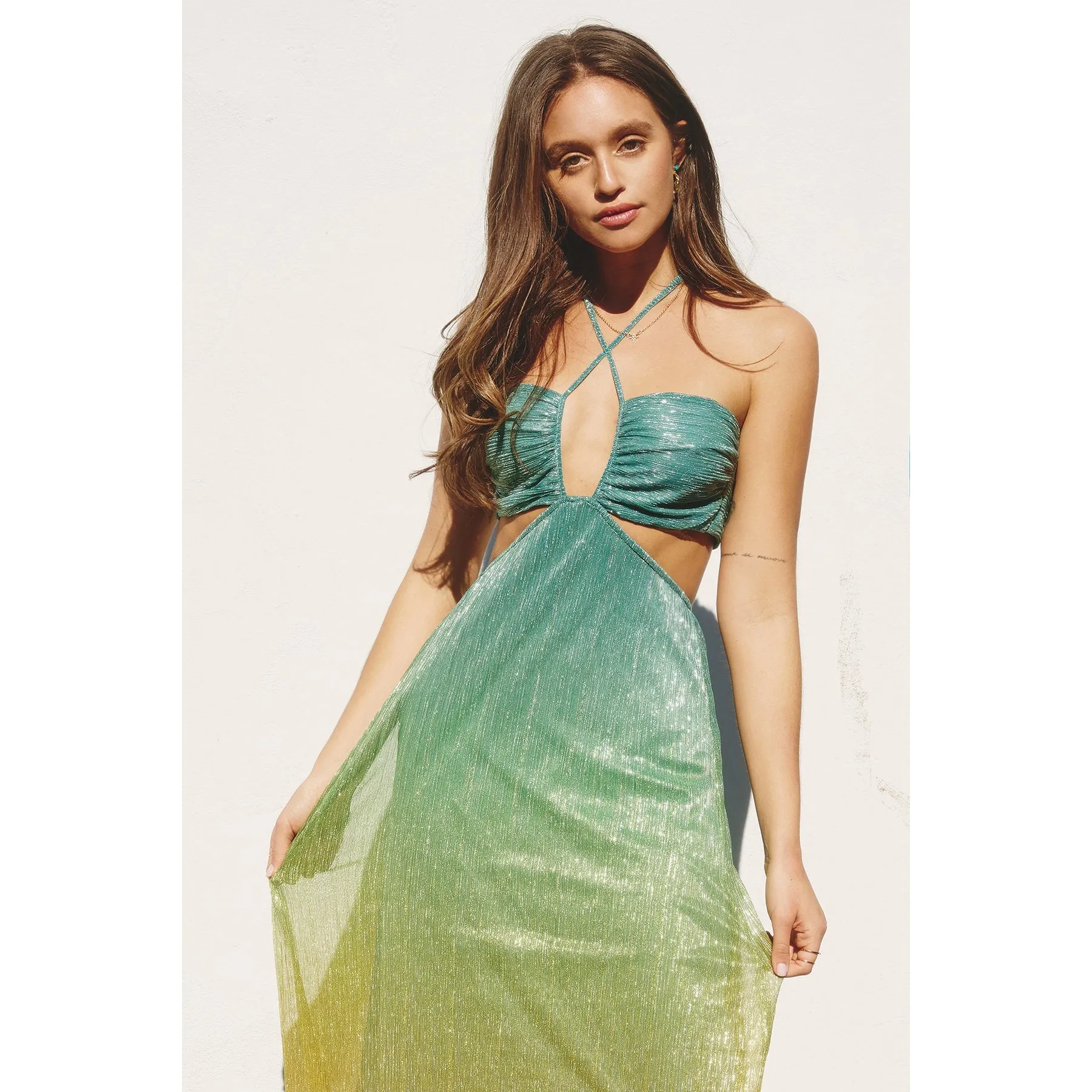 Hera Ombre Cutout Midi Dress