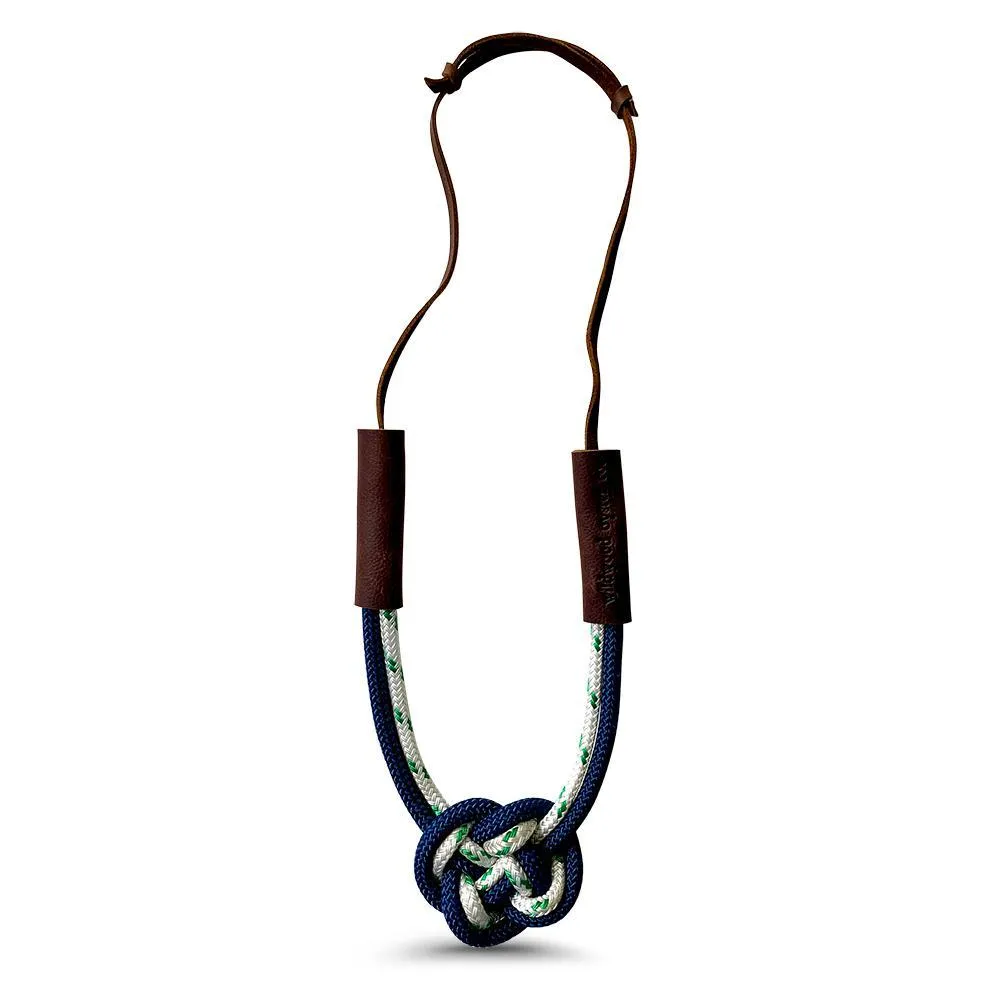 High Tide Blue Nautical Heart Knot Necklace