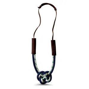 High Tide Blue Nautical Heart Knot Necklace