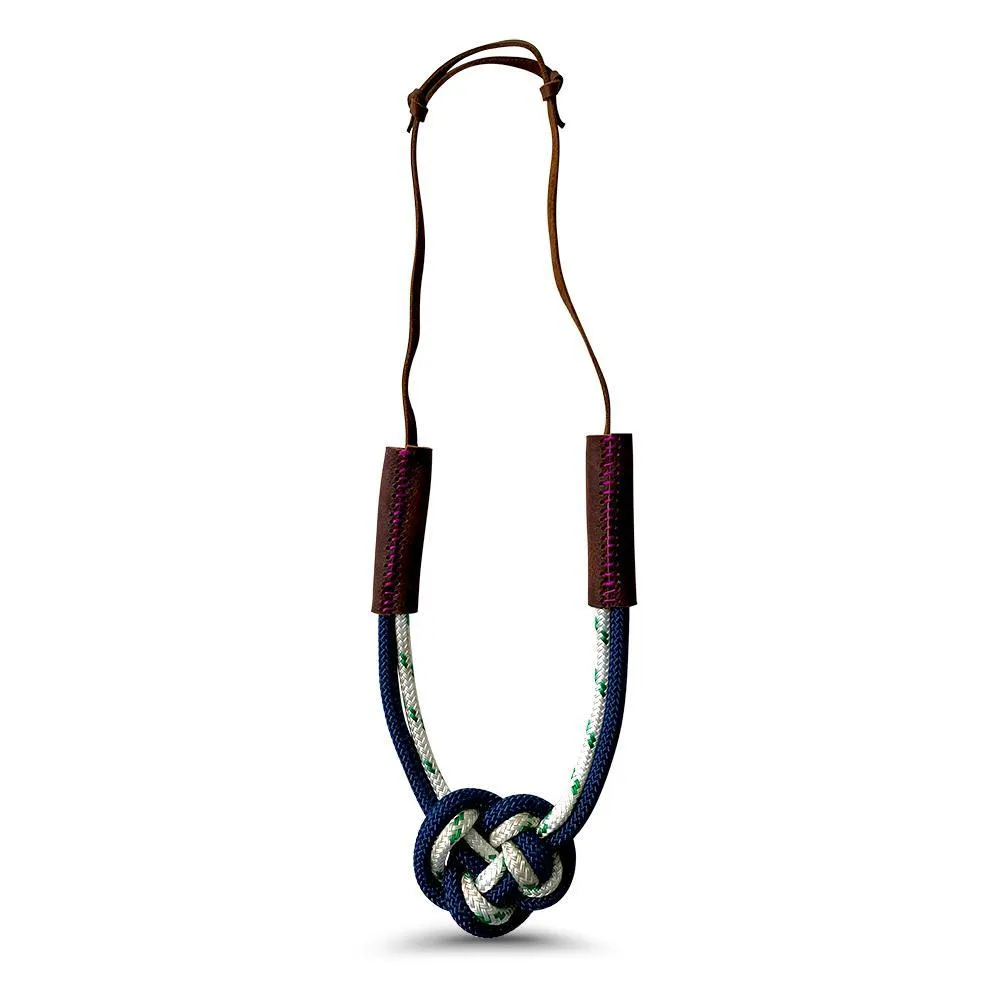 High Tide Blue Nautical Heart Knot Necklace