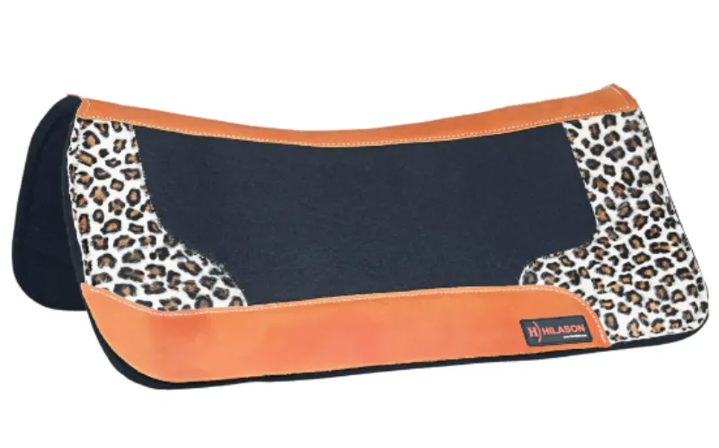 Hilason Saddle Pad Western Felt with Leopard Print