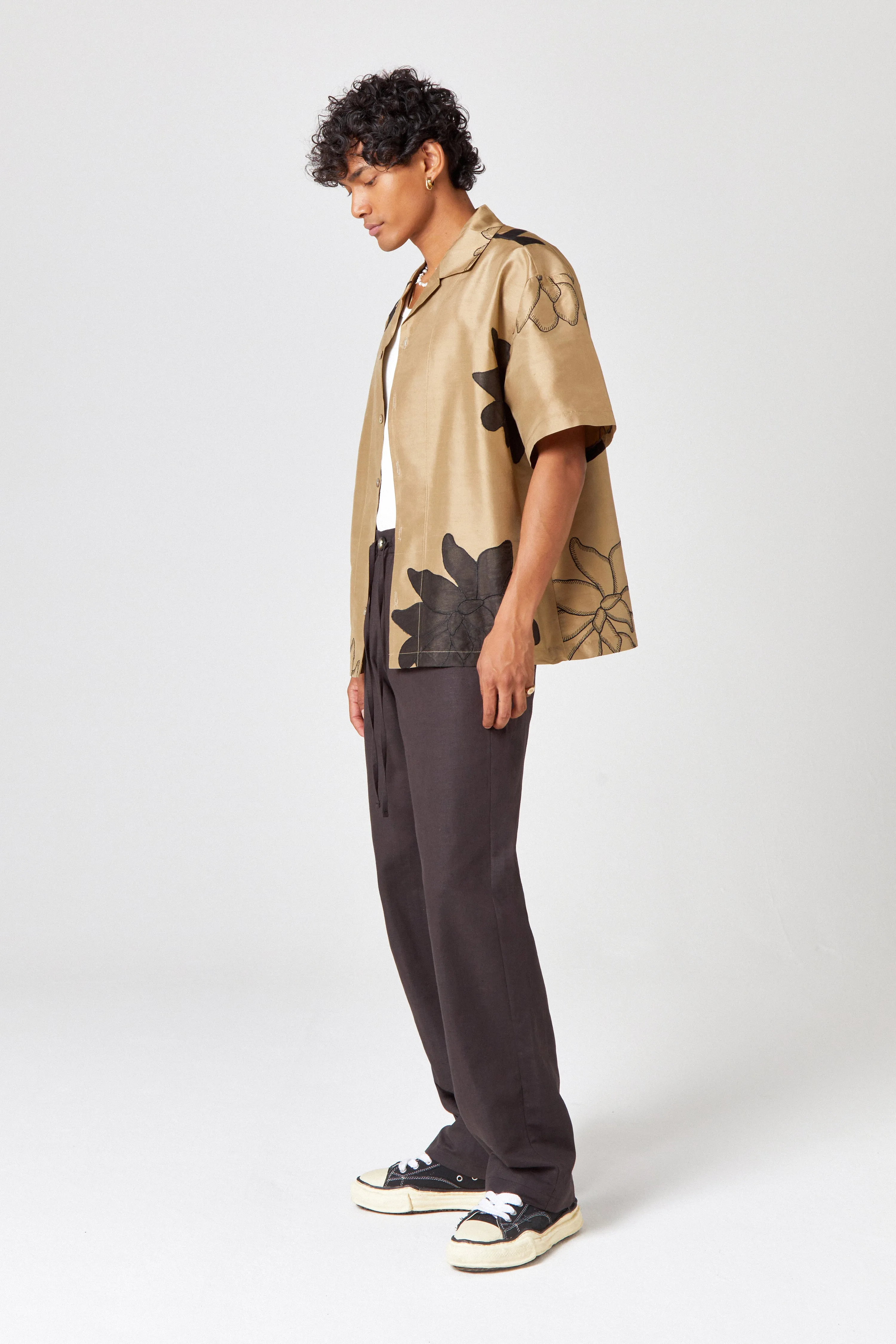 Homme Silk Floral Shirt