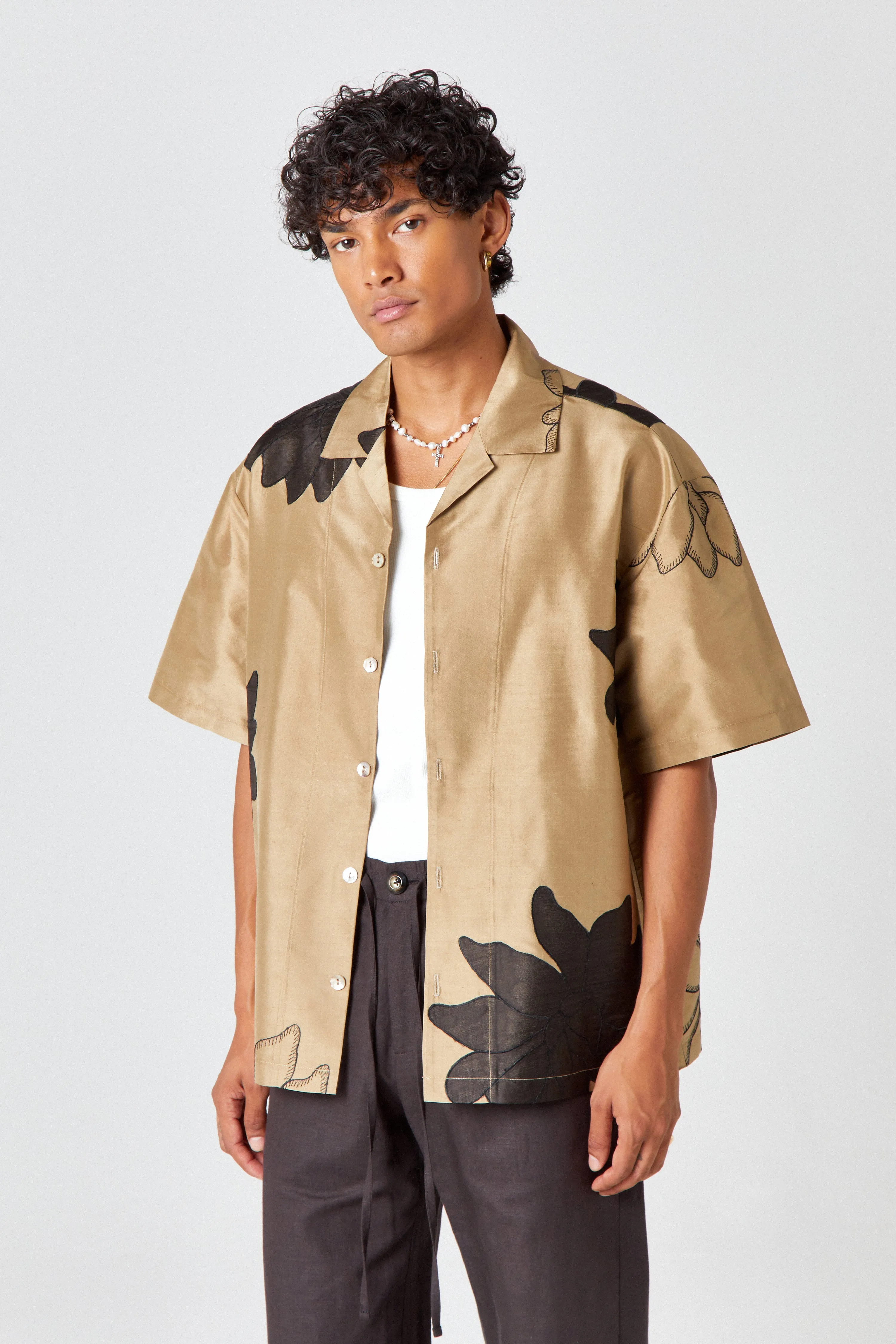 Homme Silk Floral Shirt