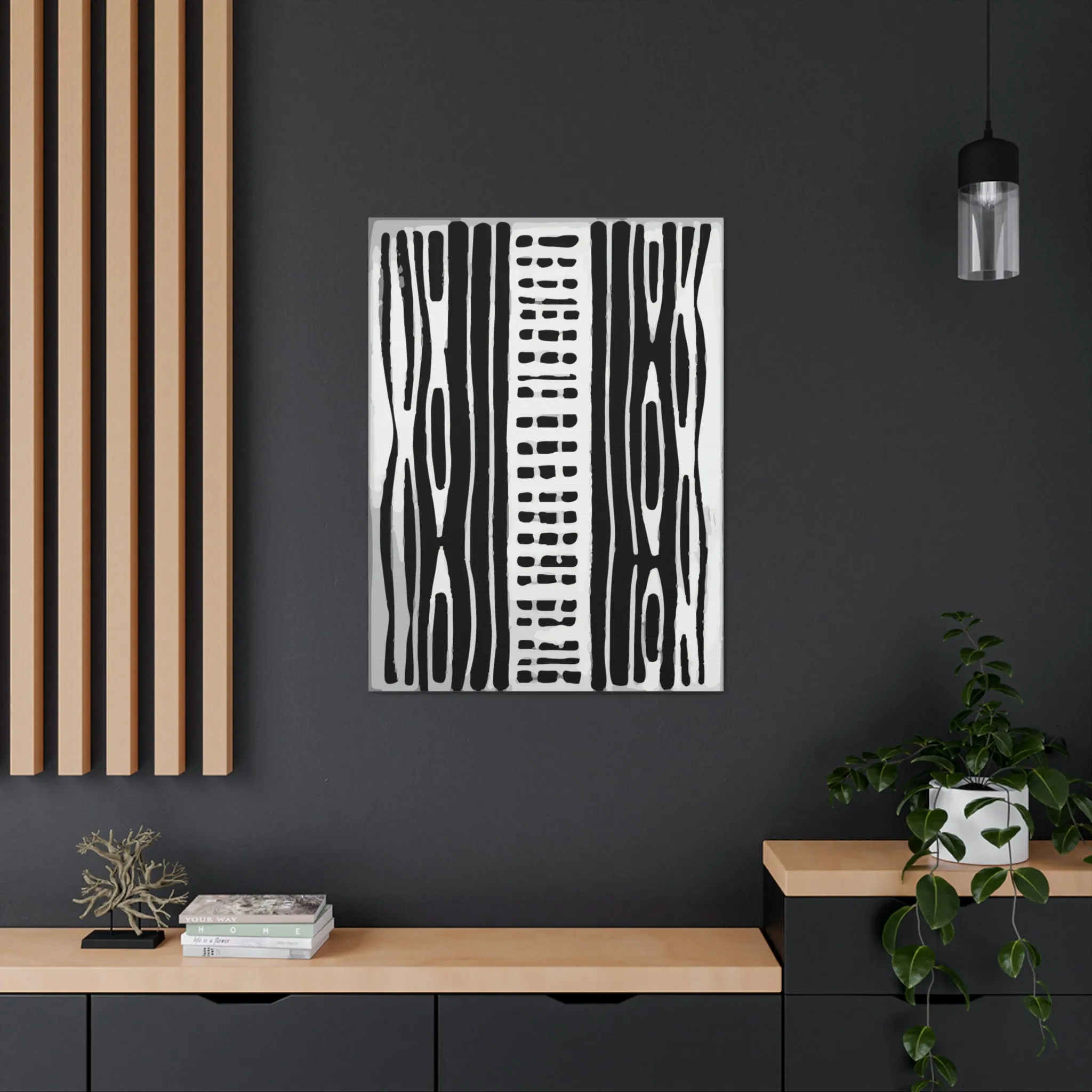 HoN Abstract Canvas B&W #3