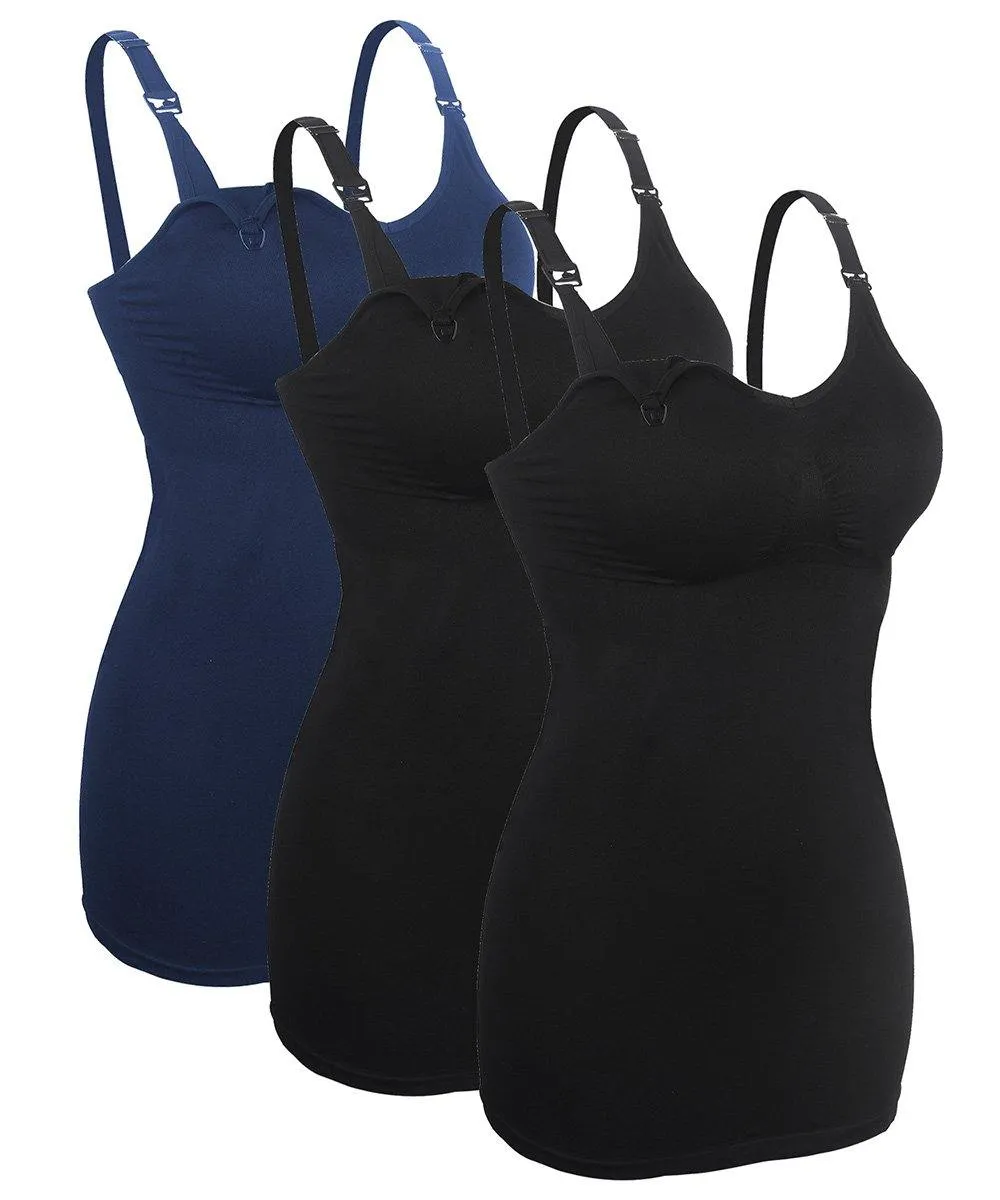 iLoveSIA 3PACK Women's Nursing Cami Maternity Breastfeeding Tank Tops