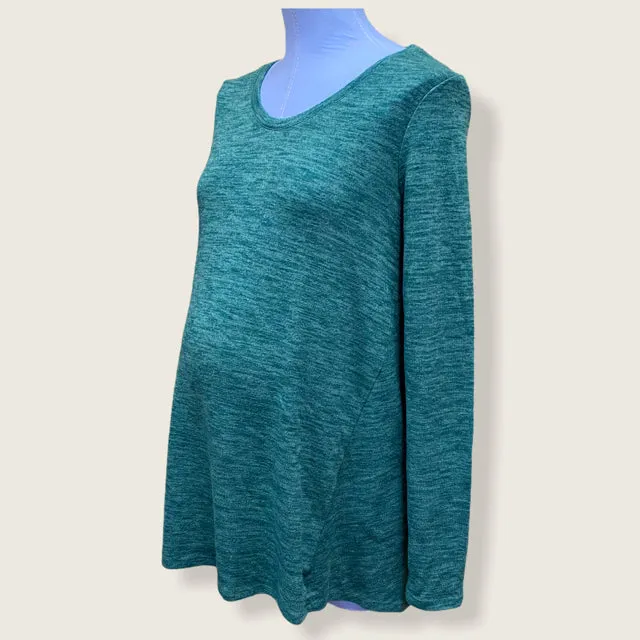 Isabel Maternity Green Fancy Tank/Tee (Size Small)
