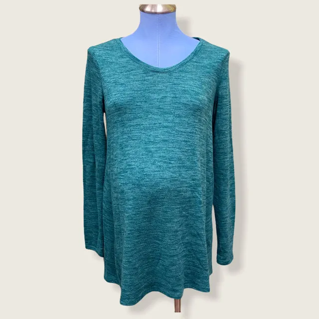 Isabel Maternity Green Fancy Tank/Tee (Size Small)