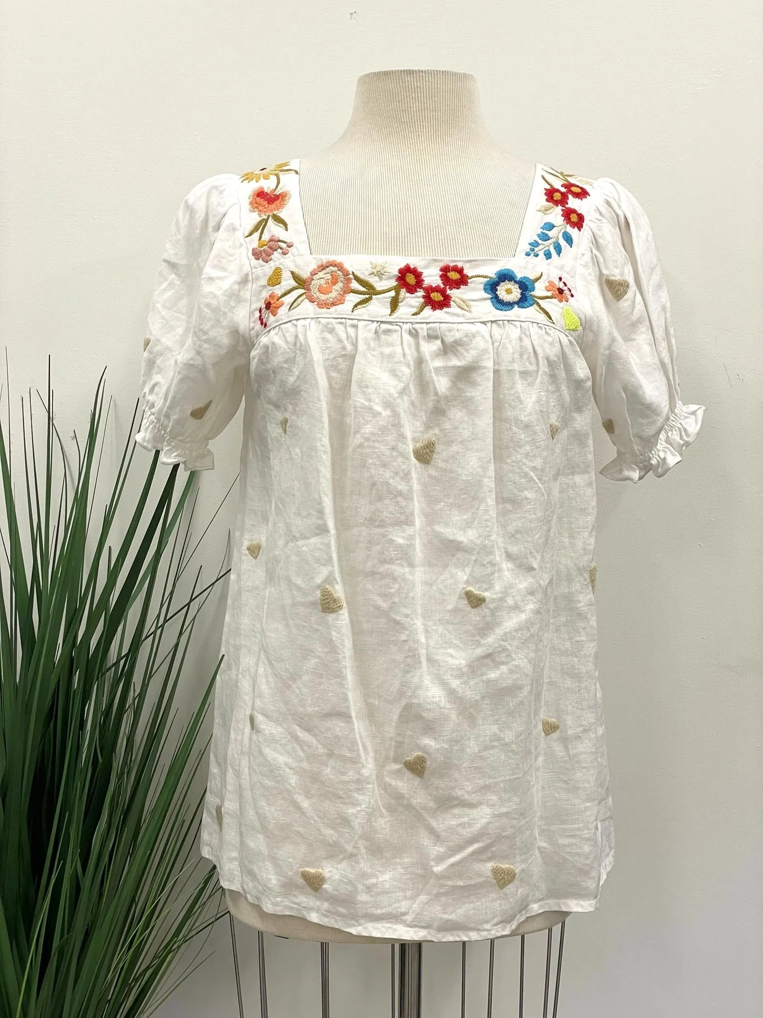 Johnny Was JWLA Maris Square Neck Park Blouse Boho Chic J17523