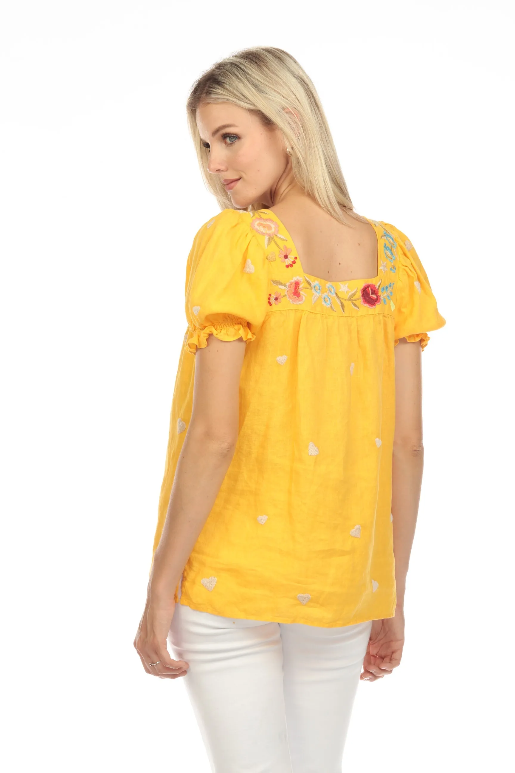 Johnny Was JWLA Maris Square Neck Park Blouse Boho Chic J17523