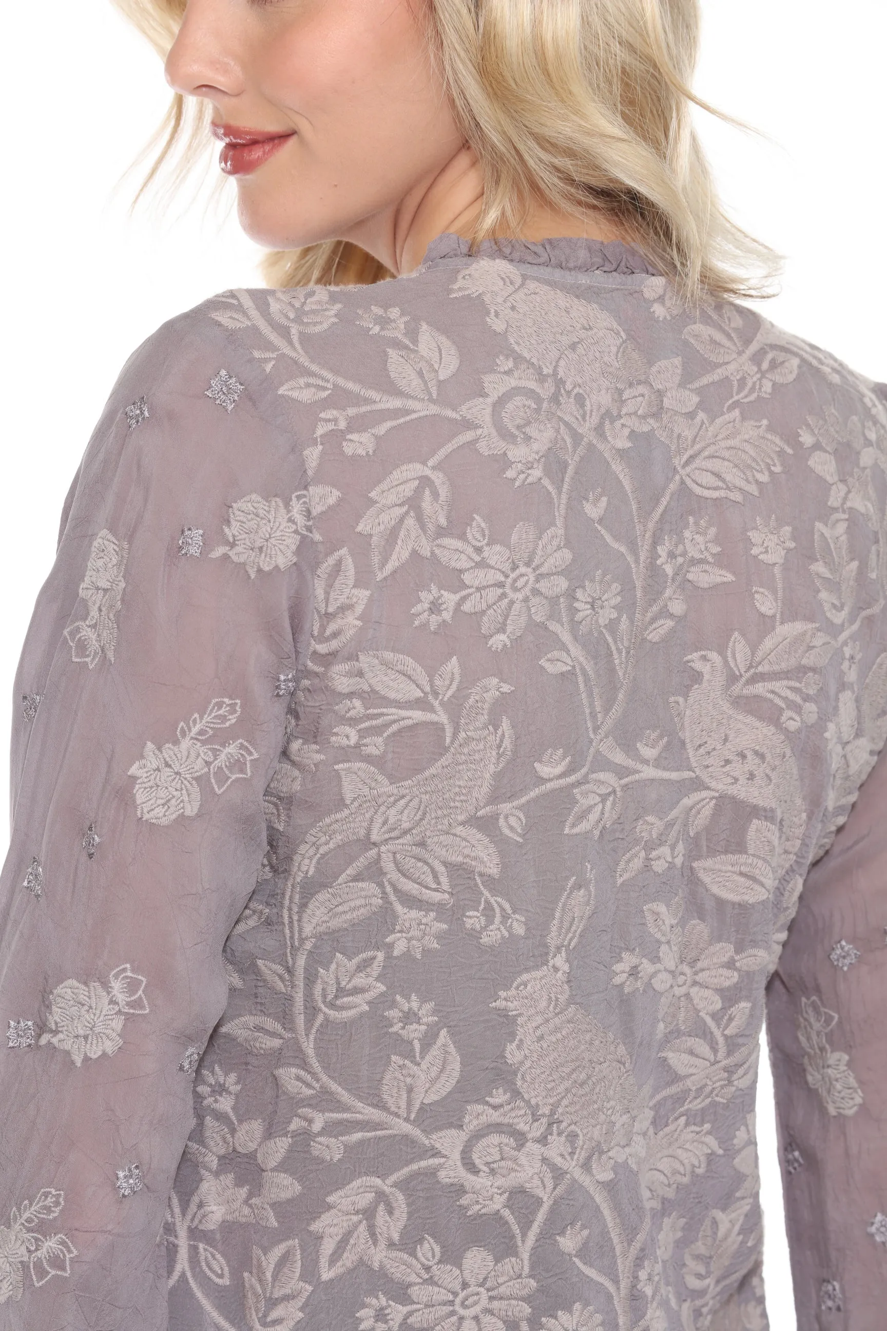 Johnny Was Tabira Bunny Embroidered Blouse C10123-E