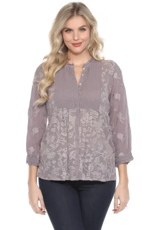 Johnny Was Tabira Bunny Embroidered Blouse C10123-E
