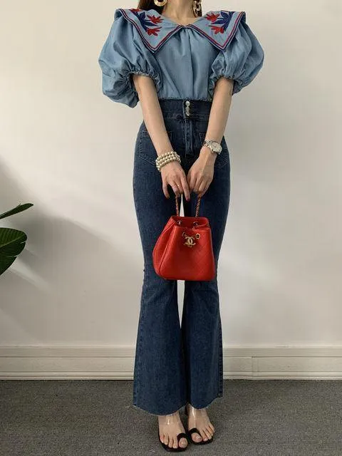 Kate Denim Tops