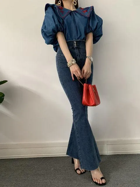 Kate Denim Tops