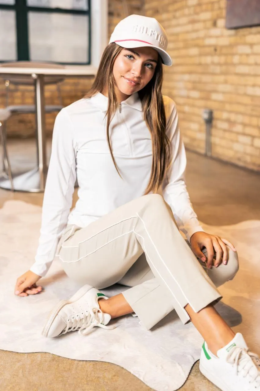 Khaki Stretch Ankle Pant