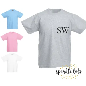 Kids initial shirt