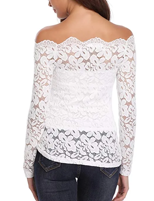 Lace Strapless Tops for Women Sexy Floral Lace Patchwork Summer Twin Set Blouse
