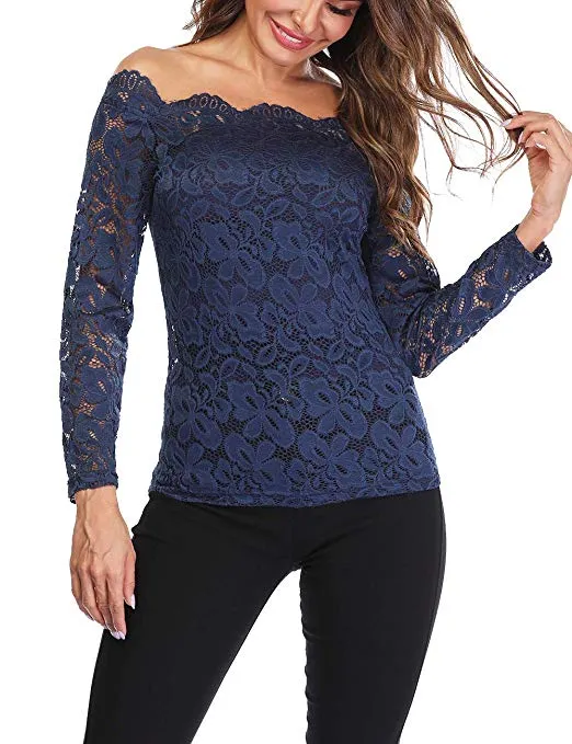 Lace Strapless Tops for Women Sexy Floral Lace Patchwork Summer Twin Set Blouse