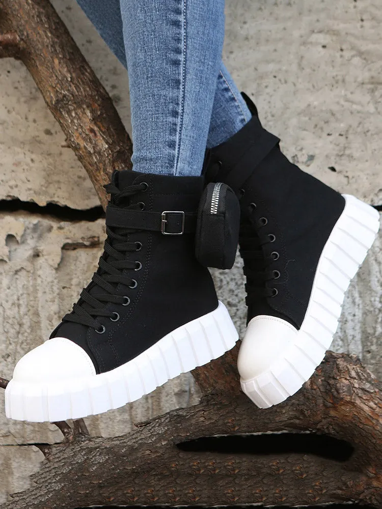 Lace-up Canvas Sneakers