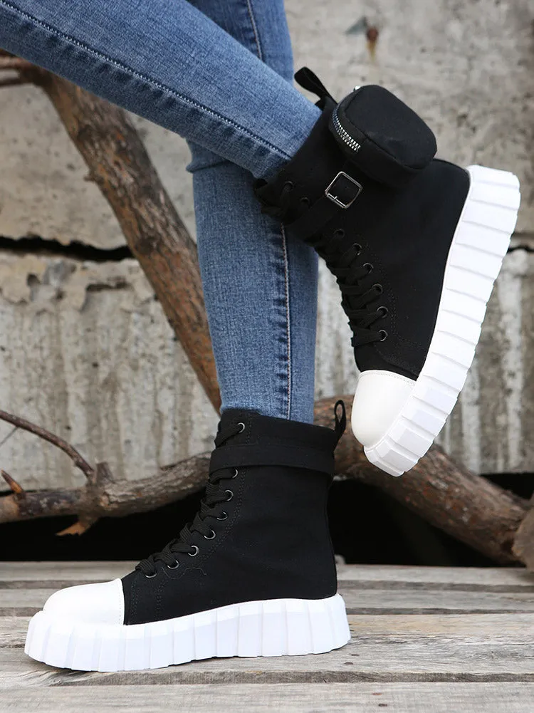 Lace-up Canvas Sneakers