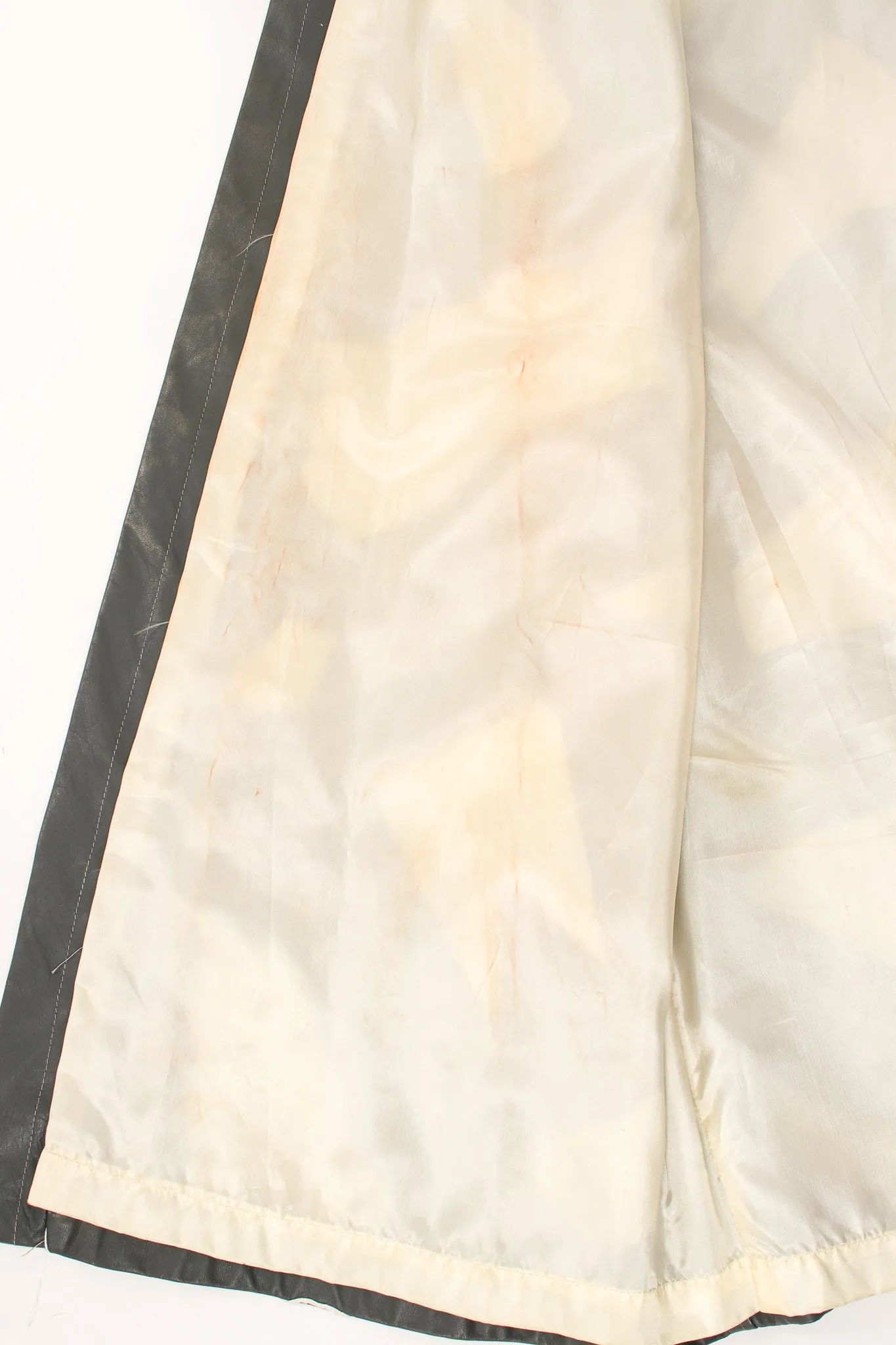 Leather Appliqué Belted Kimono Coat