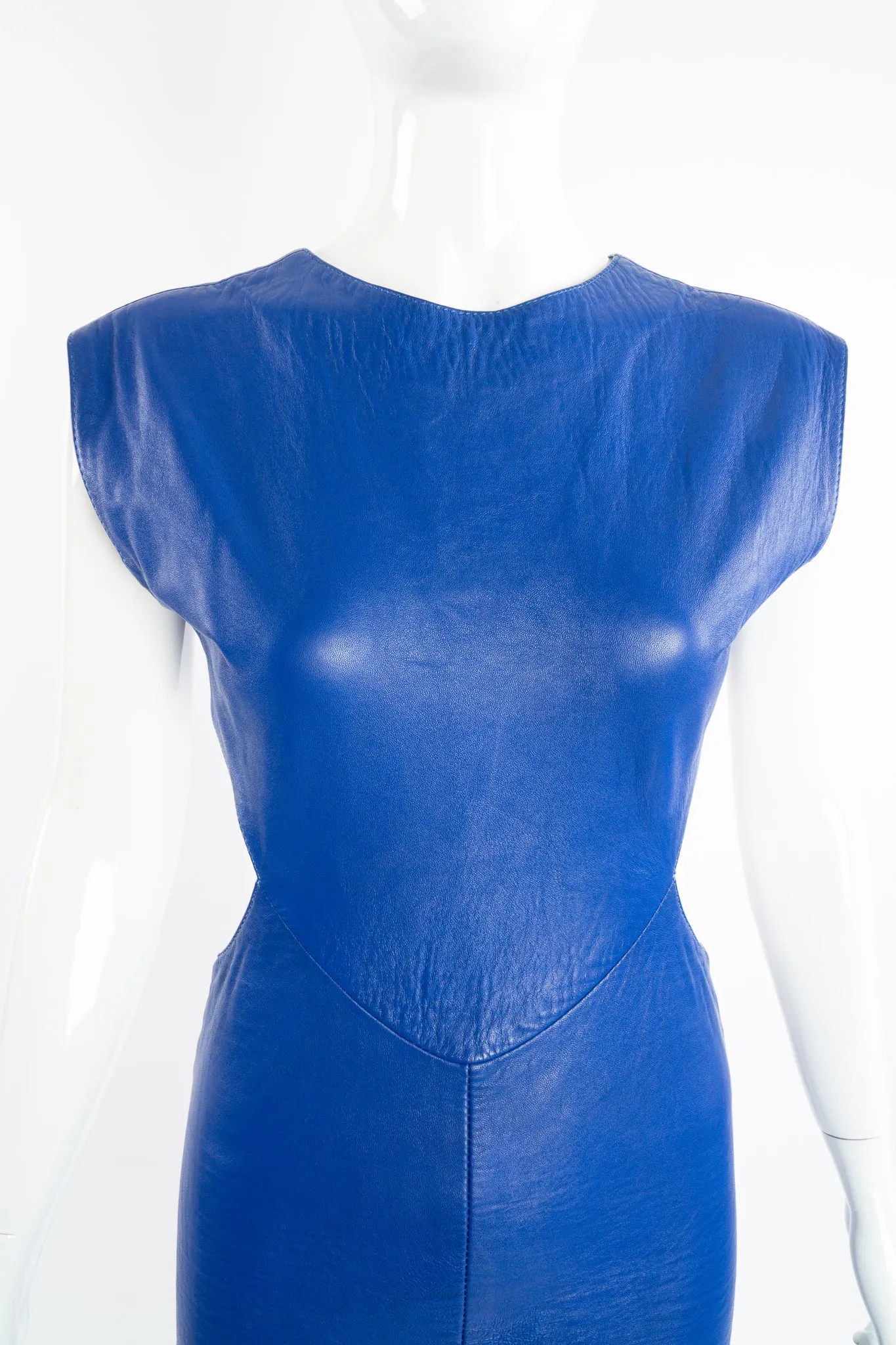 Leather Buckle Cutout Dress