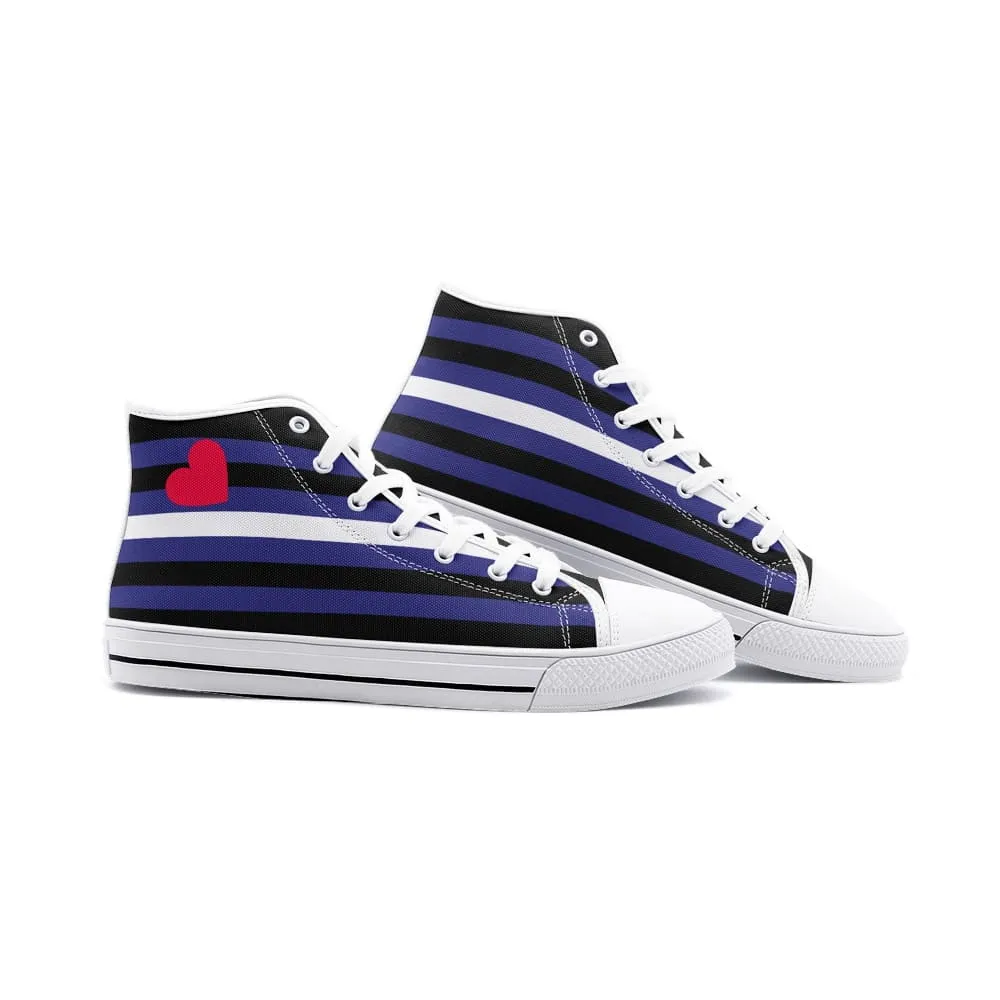 Leather pride high top sneakers