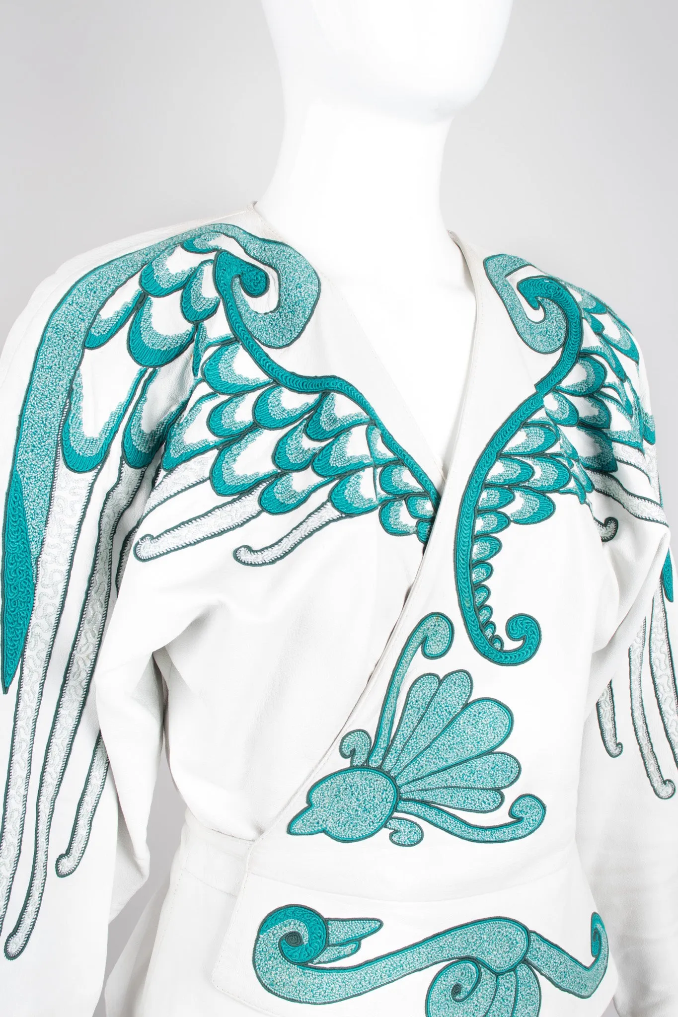 Leather Wrap Wing Jacket