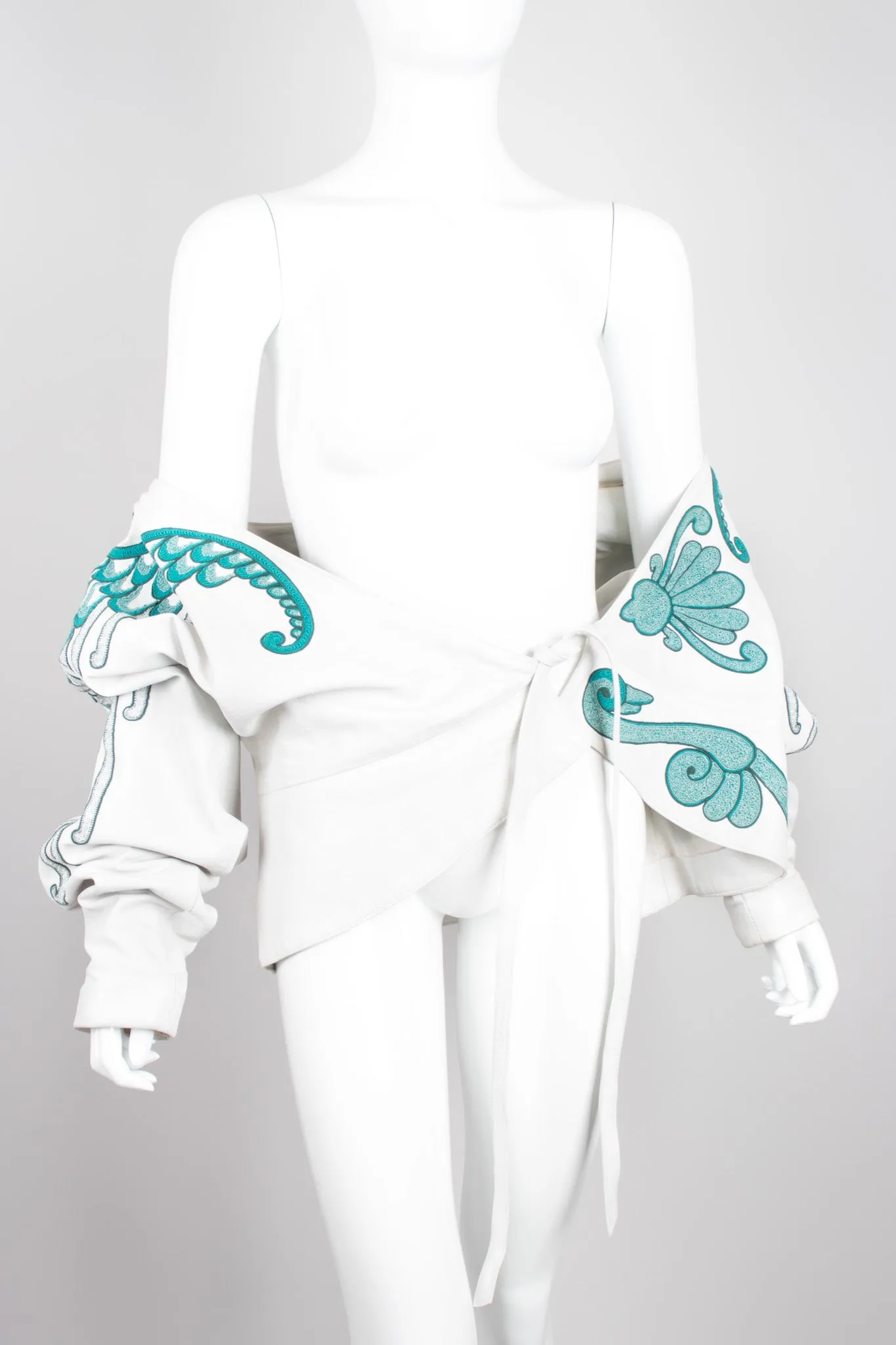 Leather Wrap Wing Jacket
