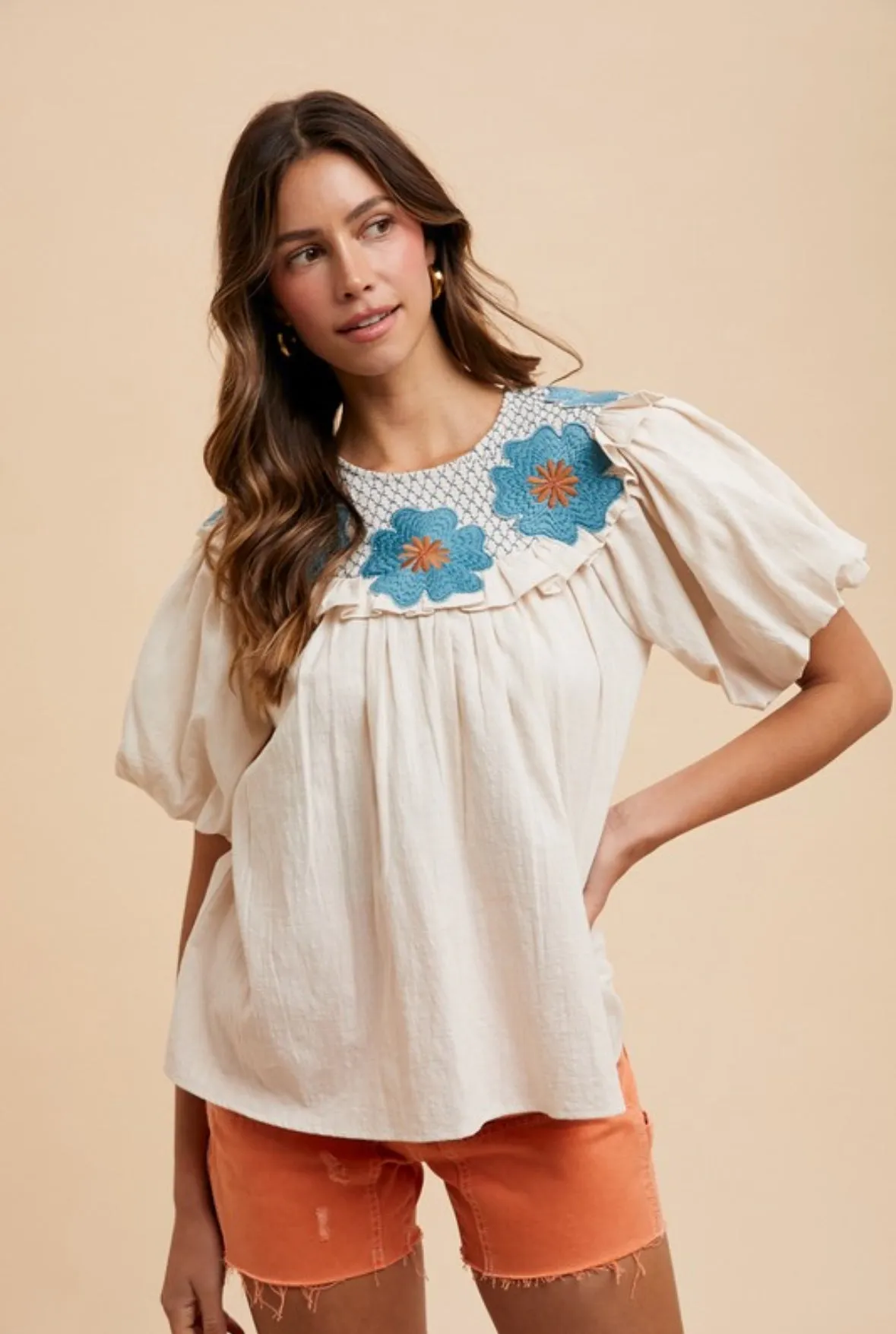 Lexie Embroidered Floral Top