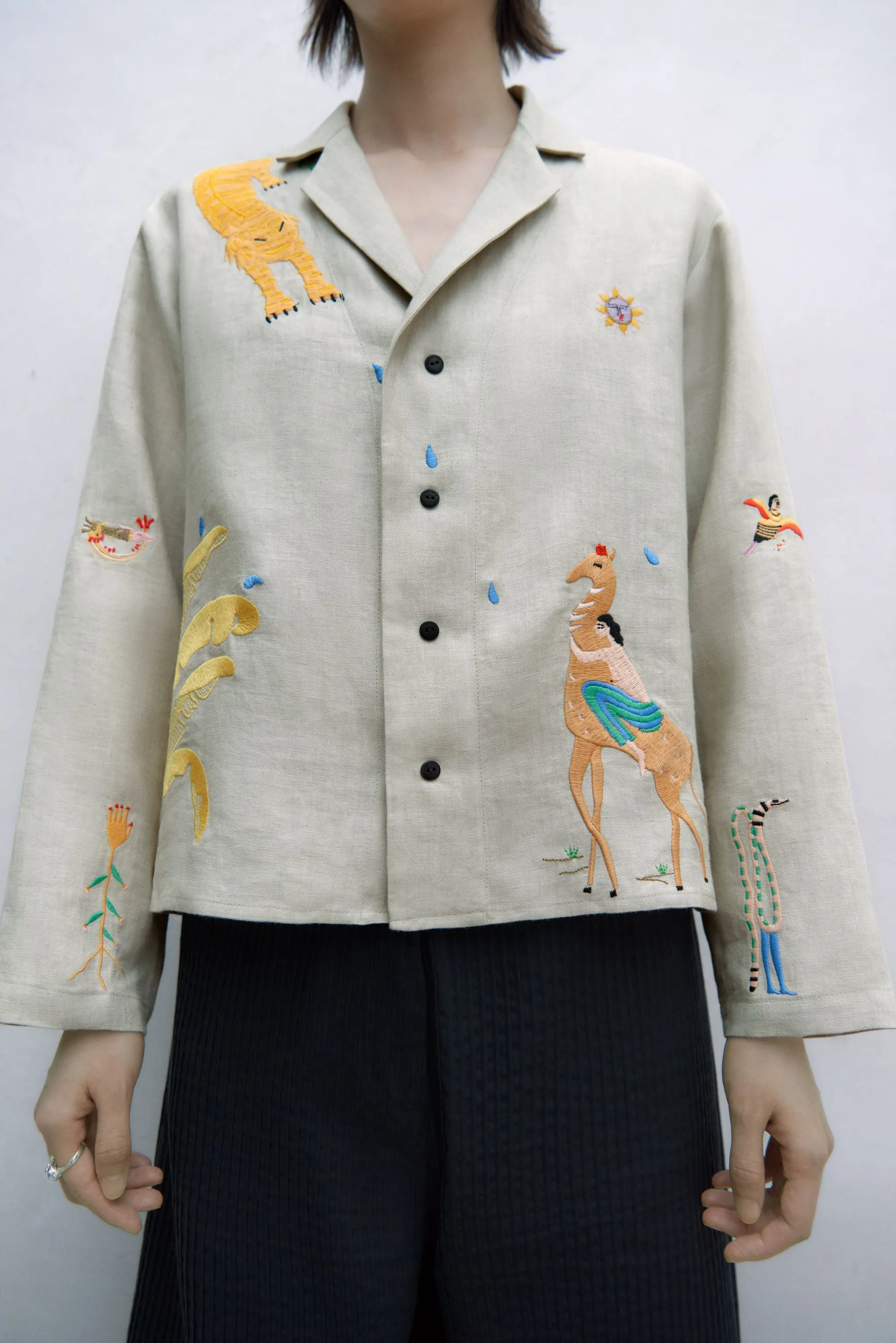 Linen Embroidered Shirt