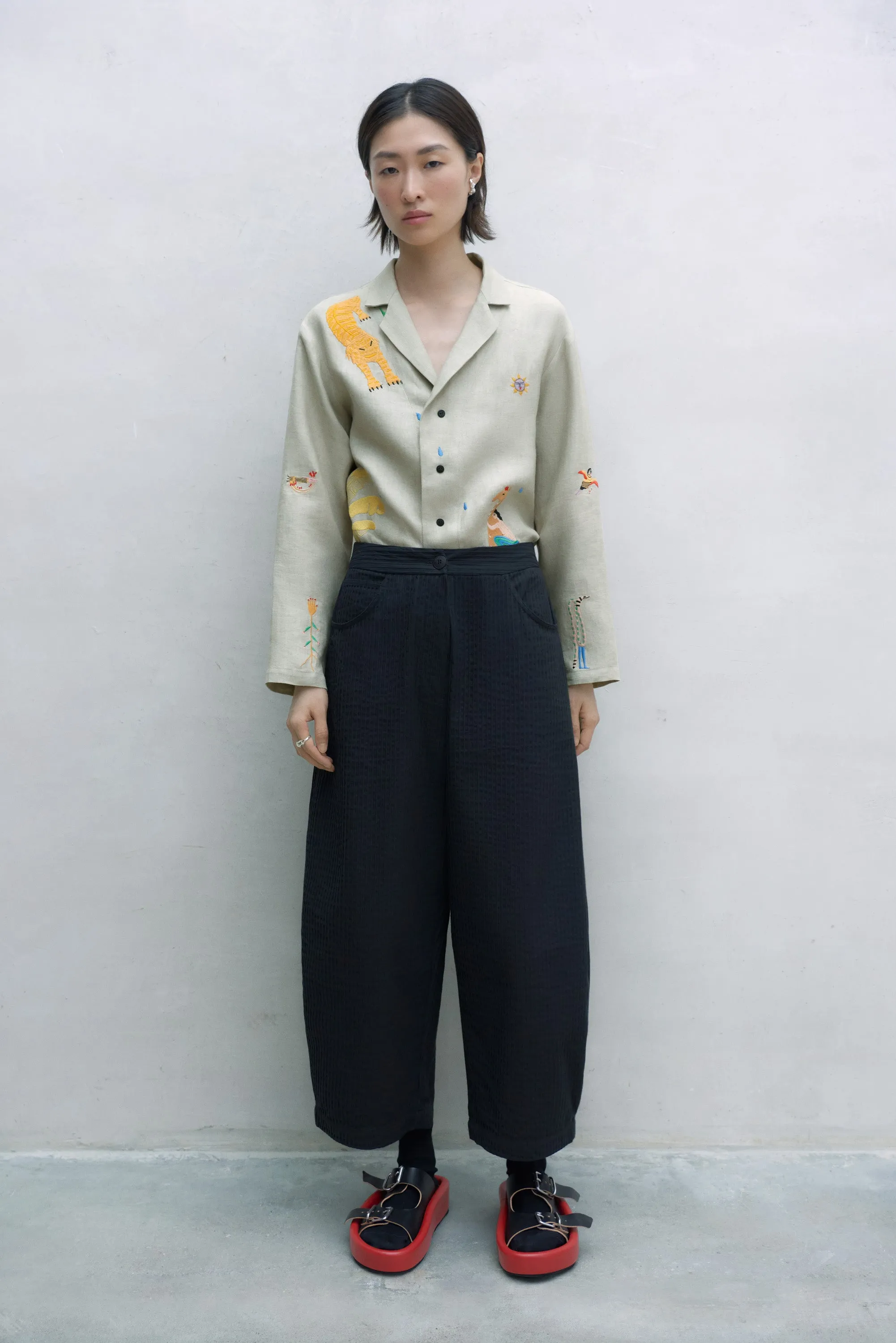 Linen Embroidered Shirt