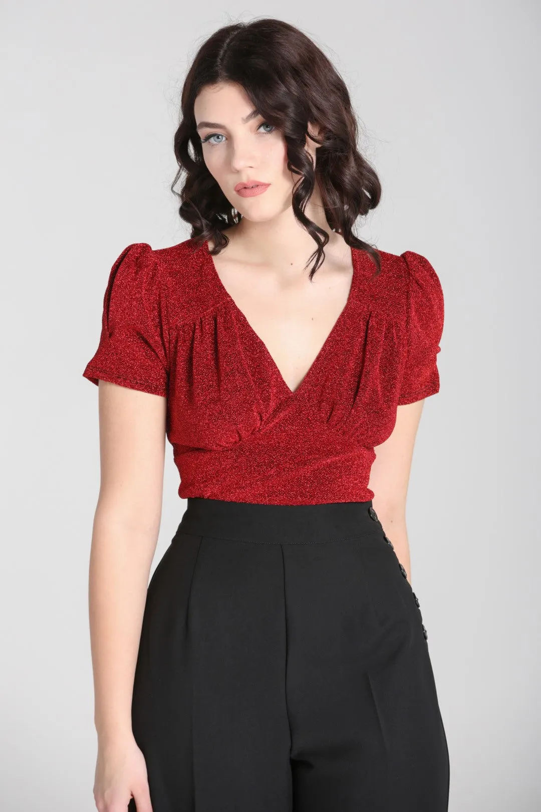 Loco-Motion Crop Top Red