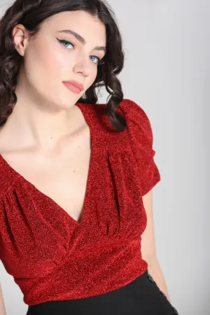 Loco-Motion Crop Top Red